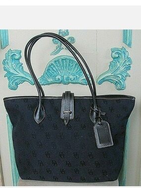 Dooney & Bourke Navy & Black Cindy Tote